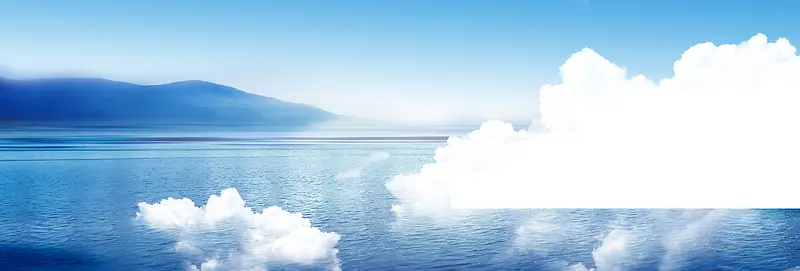 蓝色湖水背景