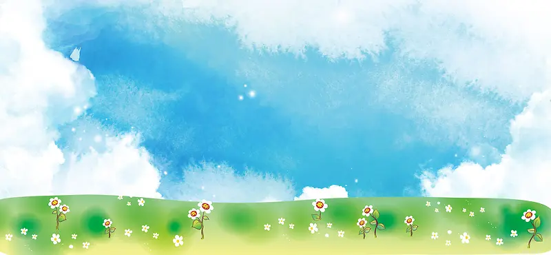 蓝色水彩背景