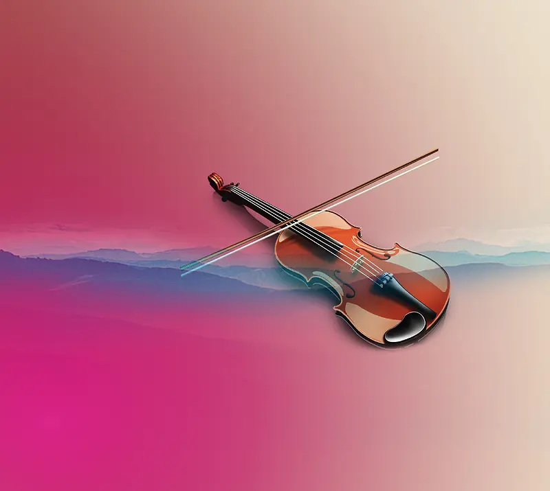 中国风红色背景小提琴背景素材