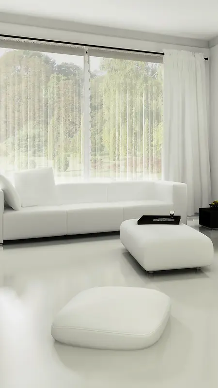 暖白色沙发H5背景素材