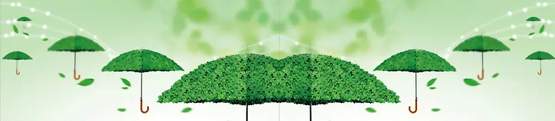 绿色环保伞背景banner