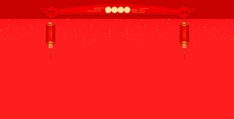 红色简约灯笼新年节日背景