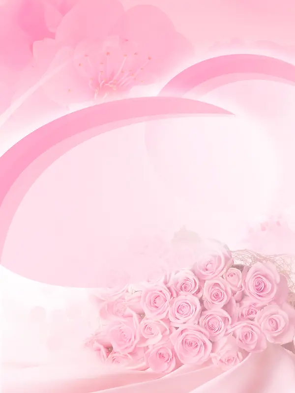 三八节玫瑰花粉色海报背景