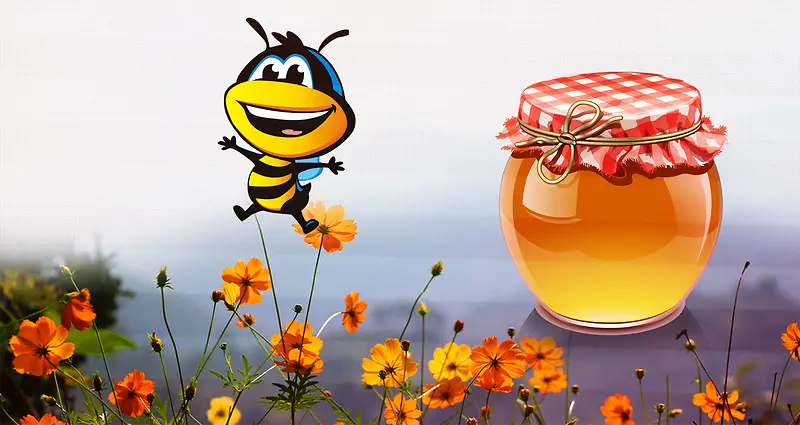 蜂蜜蜜蜂广告背景
