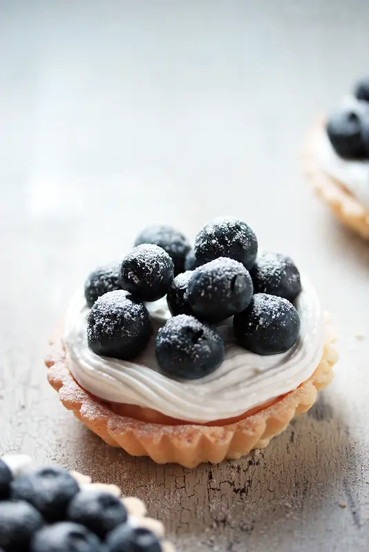 蓝莓奶油饼干背景素材