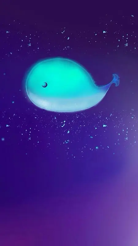 蓝色背景的鲸鱼H5素材背景