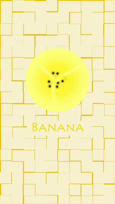 香蕉黄色拼图H5背景