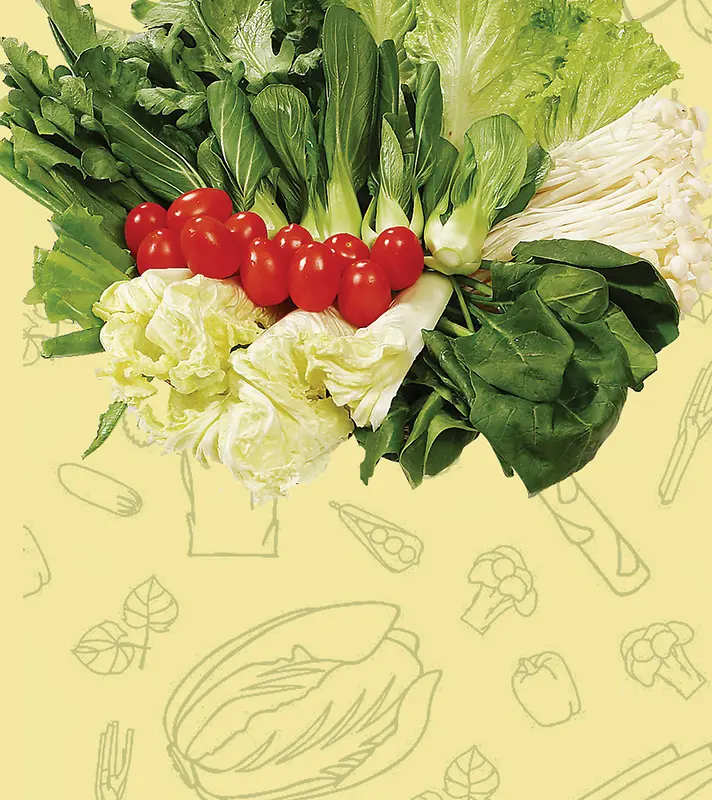 生鲜蔬菜宣传海报背景