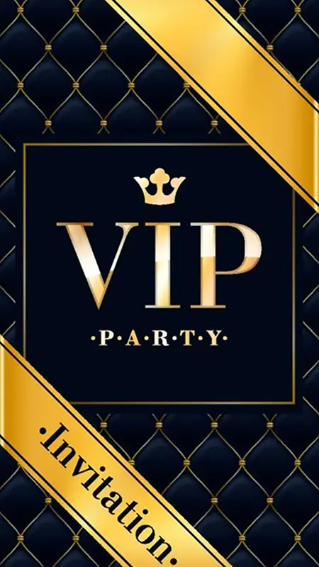 金色边框皇冠VIP竖幅H5背景