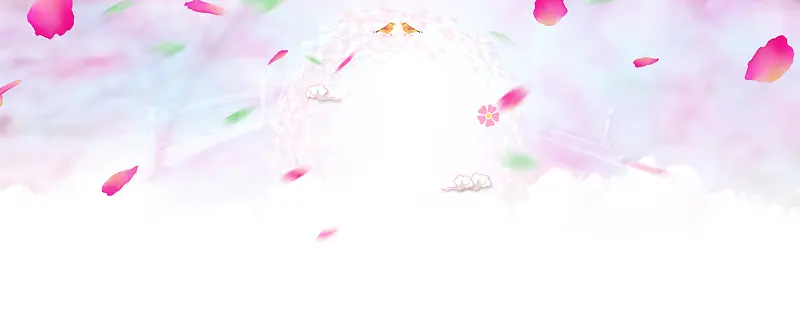 浪漫梦幻情人节粉色海报背景