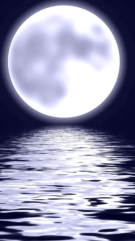 深夜唯美月光H5背景素材