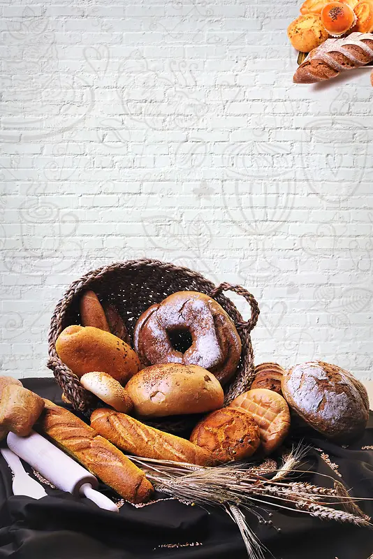 美味面包烘焙坊促销宣传海报