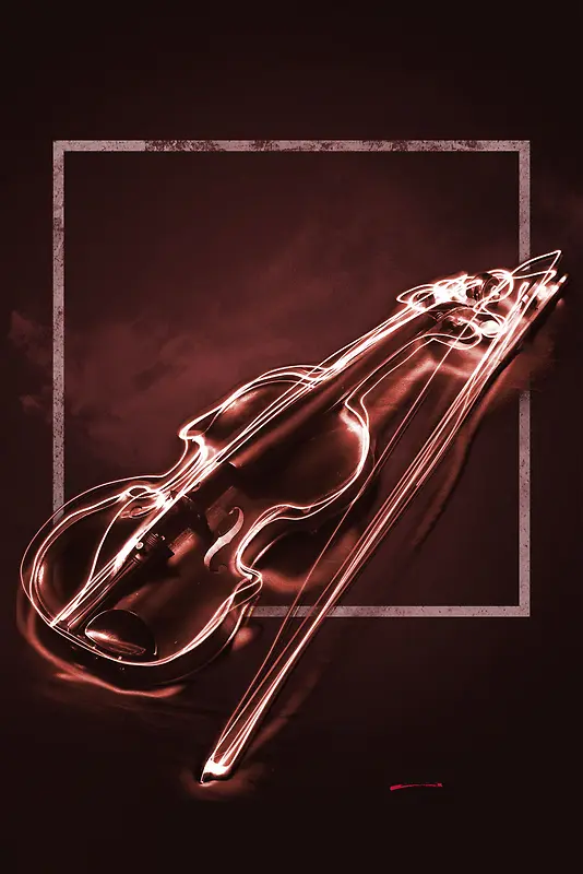 黑色大气小提琴音乐培训海报背景素材