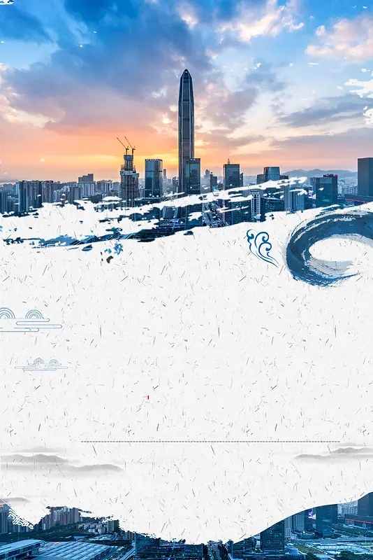 创意大气深圳旅游海报背景