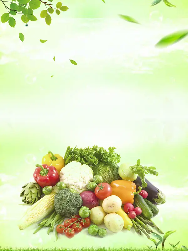 果蔬绿色食品安全公益宣传海报背景素材
