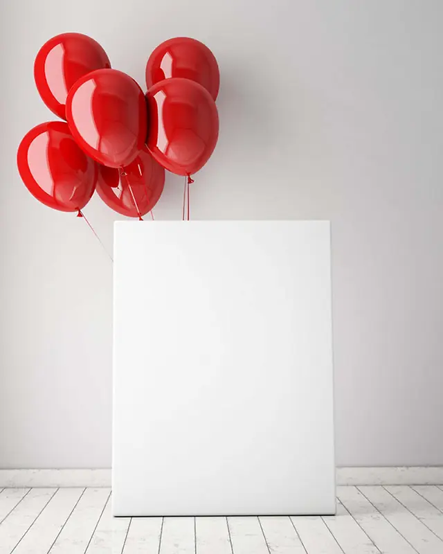 红色   气球   海报  背景板