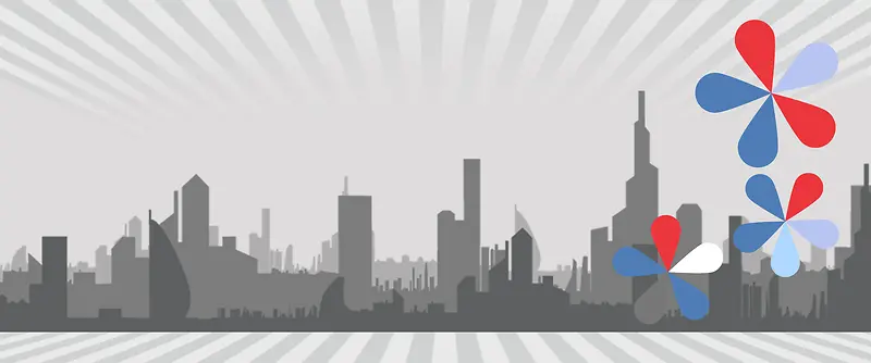 城市剪影背景图