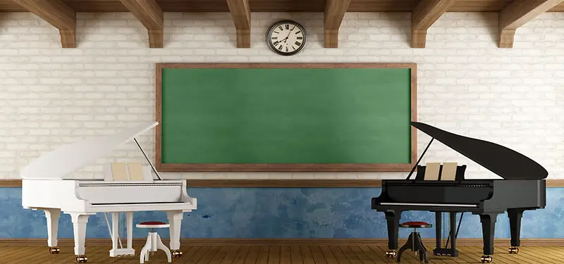 黑板钢琴背景
