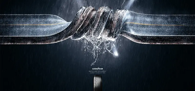 轮胎创意背景广告海报