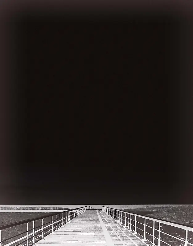 简约桥梁风景海报