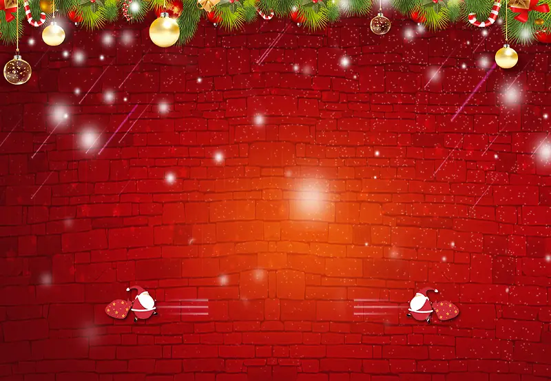 欧式圣诞节墙壁海报背景素材