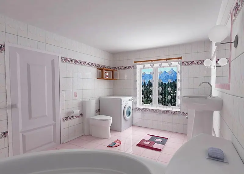 简约浴室室内设计背景