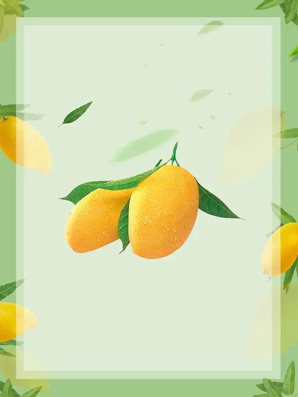 芒果点心甜品背景素材