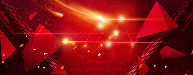 红色喜庆大气背景banner