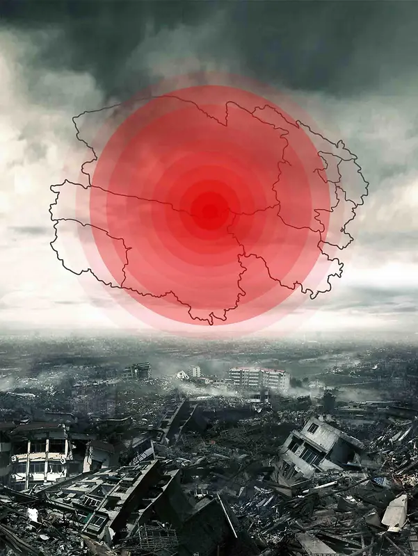 玉树地震7周年祭奠宣传海报背景模板