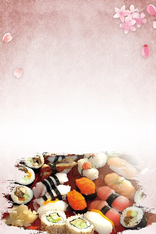 日式美食日本印象海报背景素材