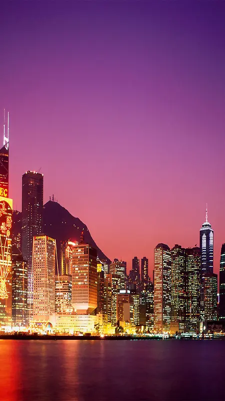 香港夜景素材背景