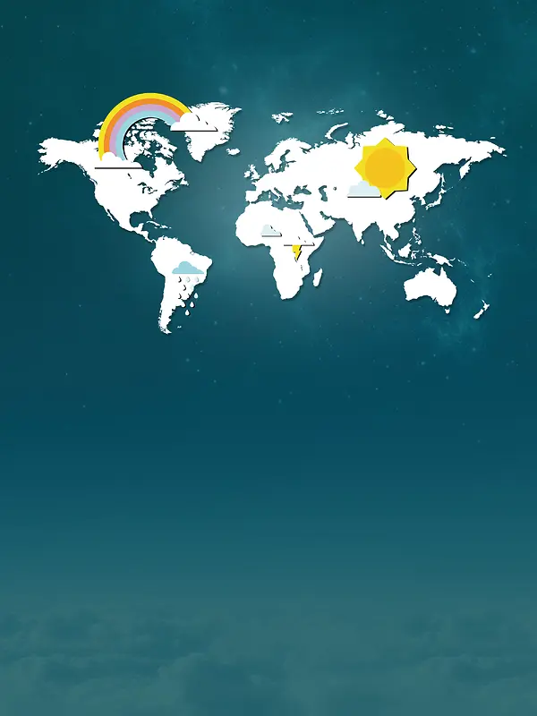 创意323世界气象日天气预报天空气候海报