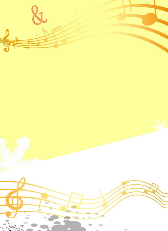 音乐音符黄色海报背景