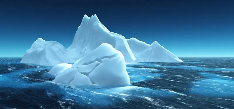 冰山海水背景素材