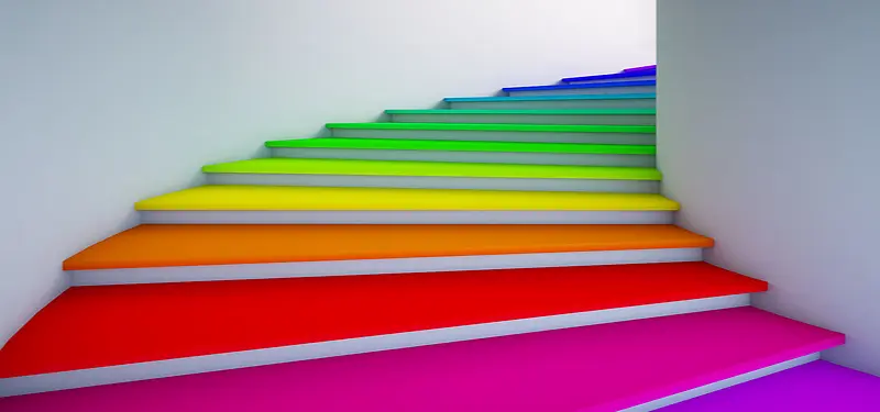 彩色的楼梯素材背景