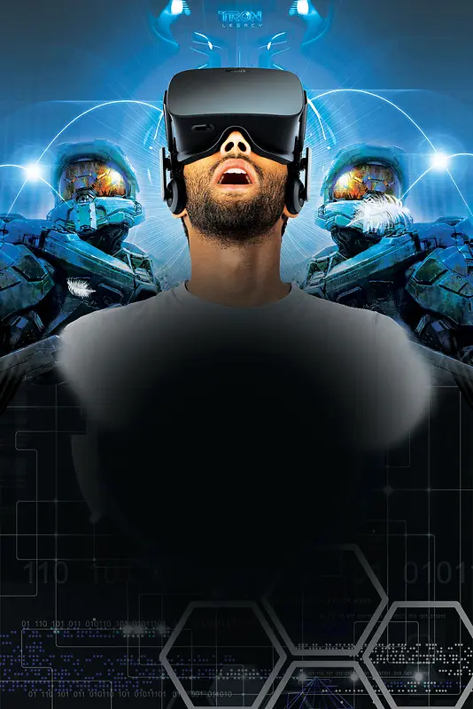 前端科技VR海报背景素材