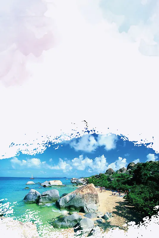 海南旅游宣传背景素材