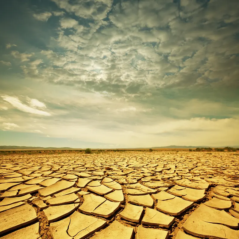 大地干旱保护自然背景