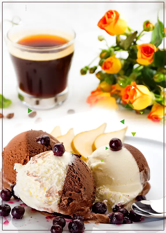 冰淇淋甜品美食海报设计