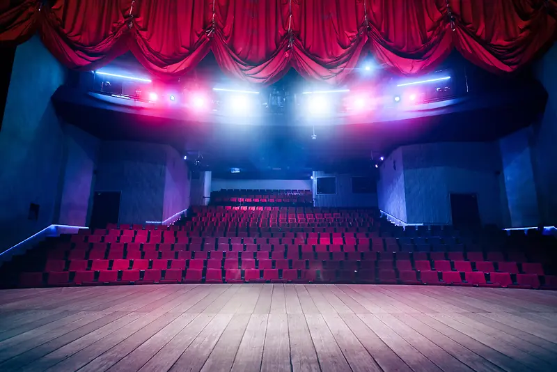 舞台和红色座椅背景