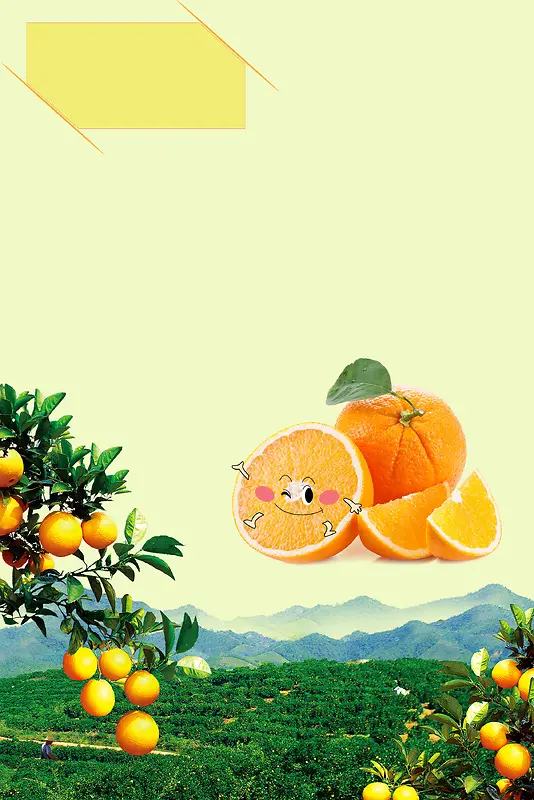 脐橙促销海报背景