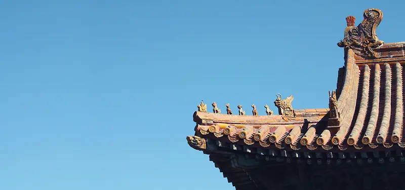 中式传统屋顶背景图