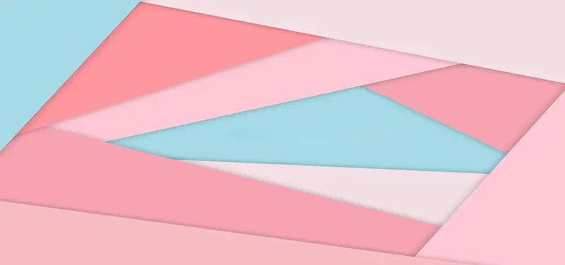 粉蓝三角形多图层banner背景