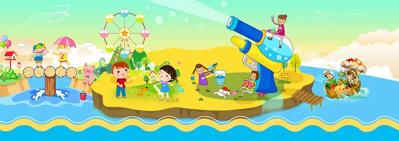 儿童卡通产品创意banner素材