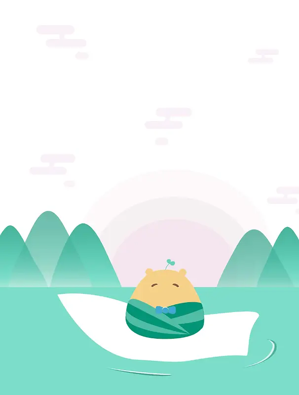 卡通端午节海报背景