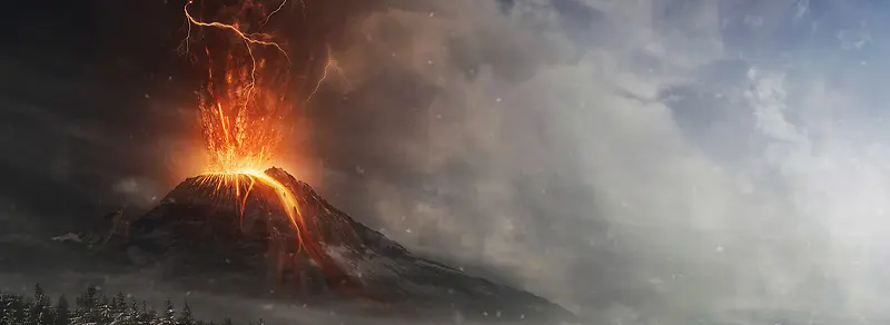 火山喷发酷炫背景