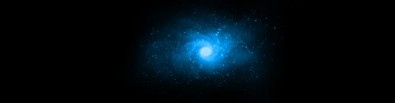 蓝色炫光星系背景