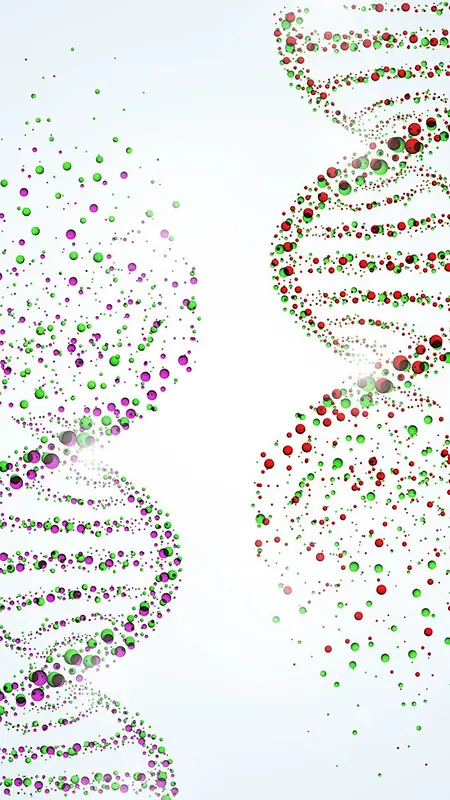 多彩颗粒状DNA结构图H5背景元素