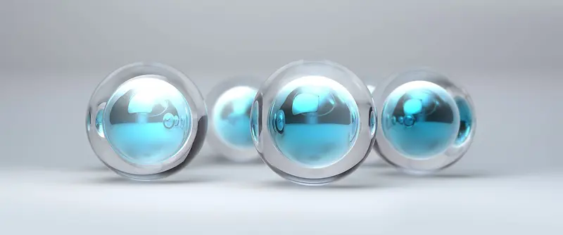 科技 水晶球 青色
