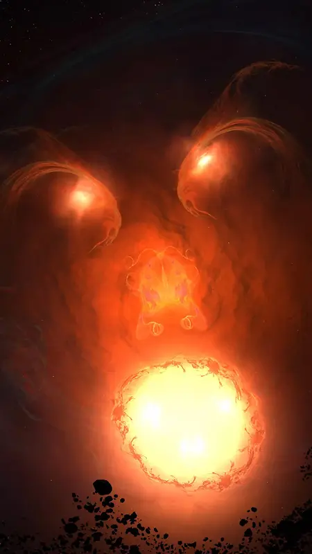 灾难科幻黑色魔鬼H5背景